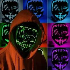 El Wire Purge 2 LED Maske