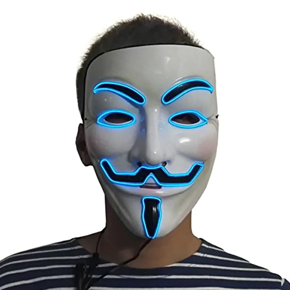 EL Wire Vendetta LED Maske