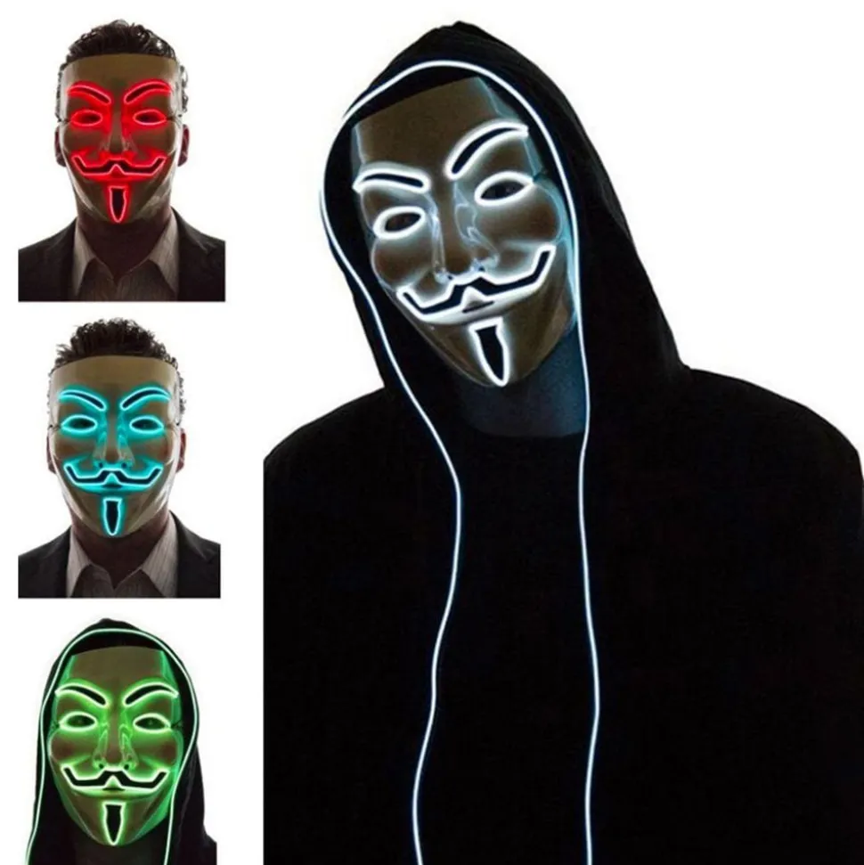EL Wire Vendetta LED Maske