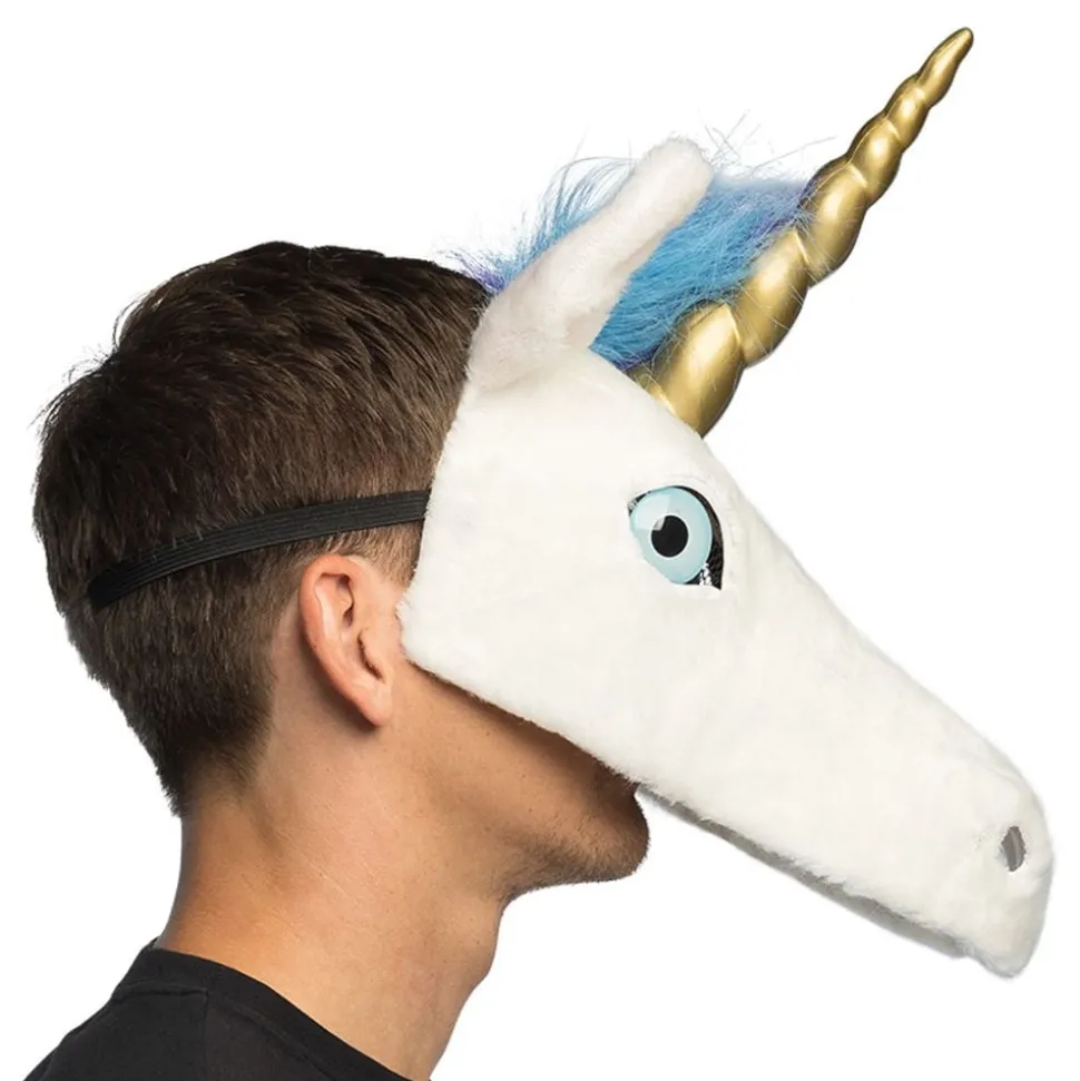 Enhjørning Halvmaske