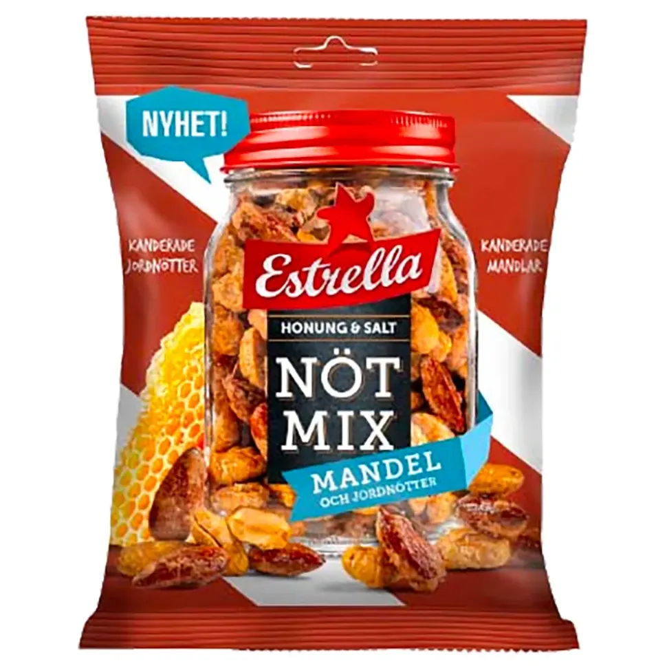 Estrella Nötmix Mandel Honung & Salt (Estrella Nøttemiks Mandel Honning og Salt)