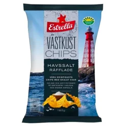 Estrella Vestkystchips Havsalt Riflede