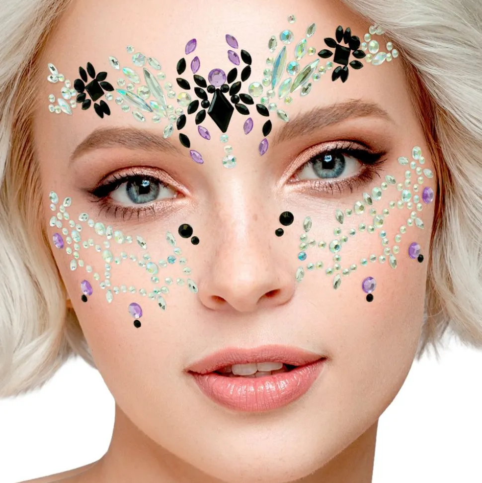 Face Jewels Black Widow