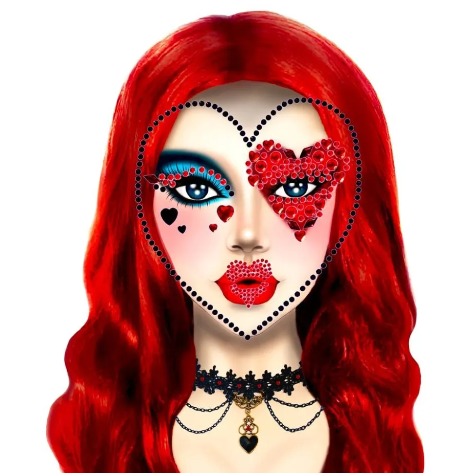 Face Jewels Queen of Hearts Deluxe
