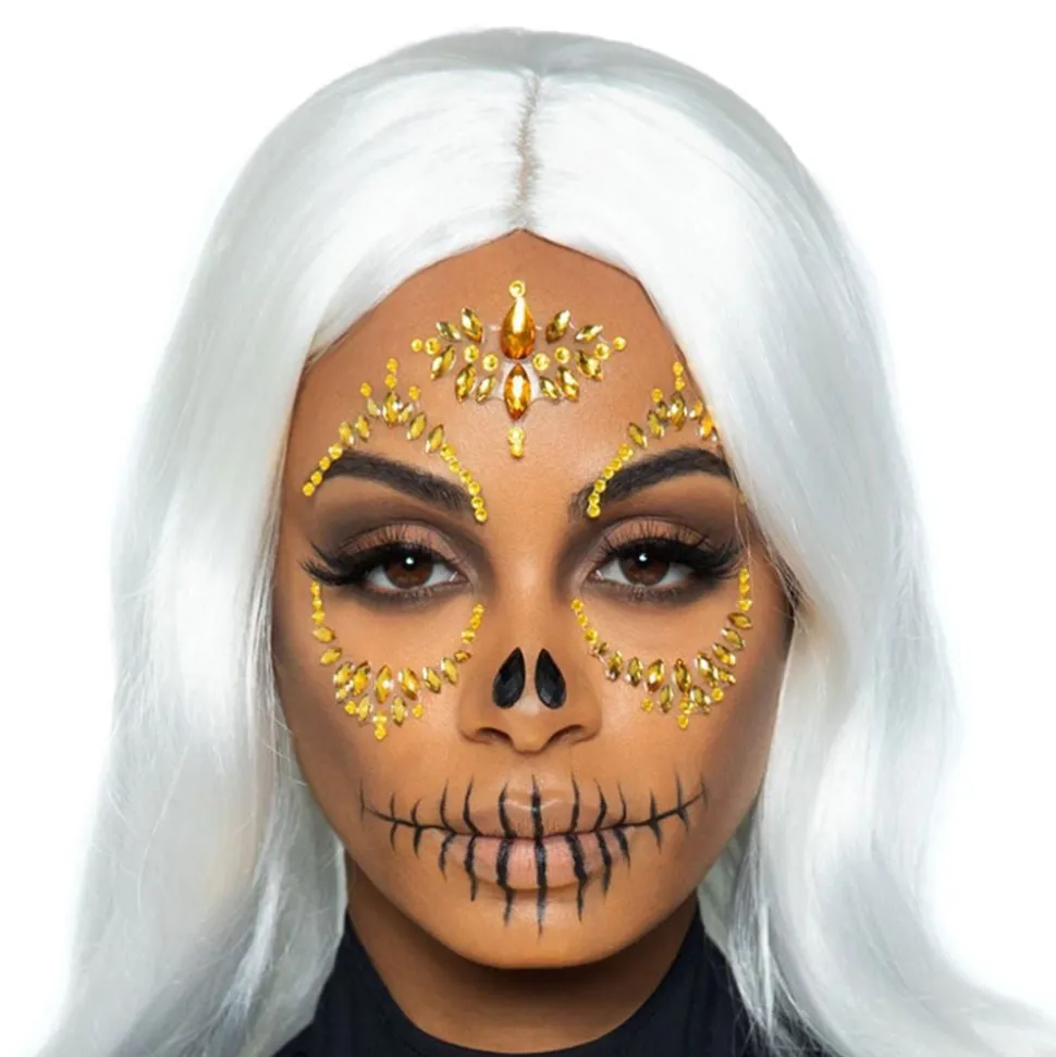 Face Jewels Sugar Skull Gull Deluxe