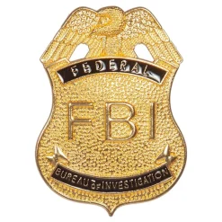 FBI-Skilt Gullfarget
