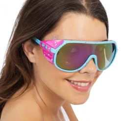 Festivalbriller Retro Rave Blå/Rosa