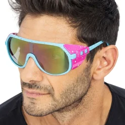 Festivalbriller Retro Rave Blå/Rosa