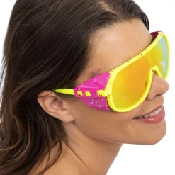 Festivalbriller Retro Rave Gul/Rosa