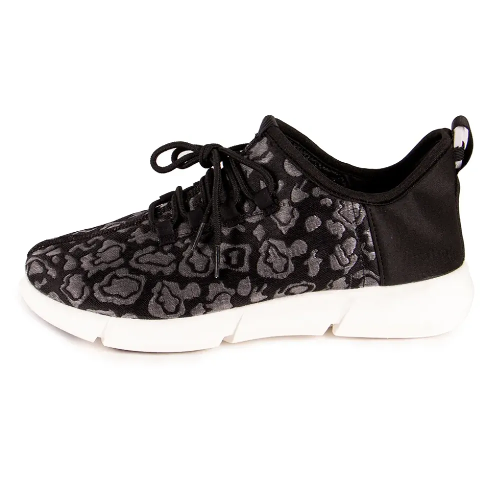Fiberoptiske LED-sko Svarte