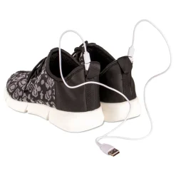 Fiberoptiske LED-sko Svarte