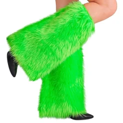 Fluffy neongrønne benvarmere