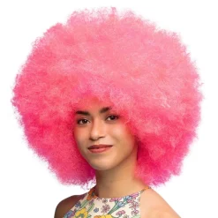 Fluffy Neonrosa Parykk