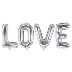 Foil Balloon Love Silver