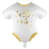 Folieballong Baby Body Hvit/Gull