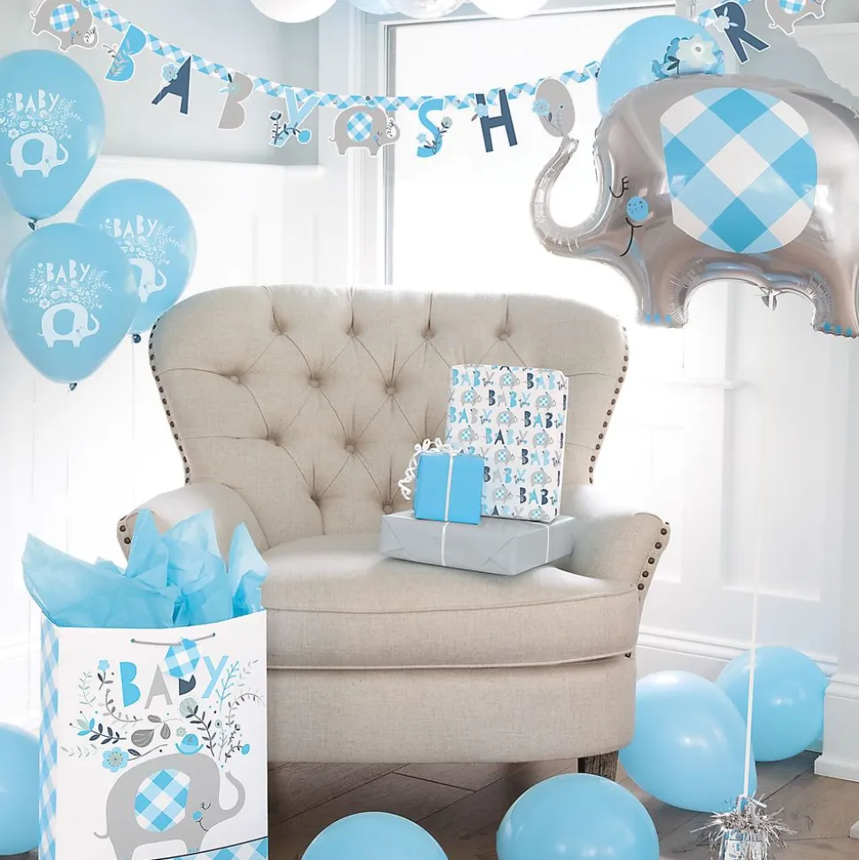 Folieballong Babyshower Blå Elefant