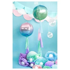 Folieballong Ball Ombré Lilla/Blå