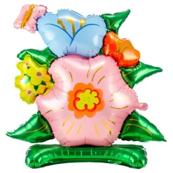 Folieballong Blomster med Base