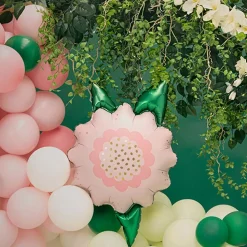 Folieballong Blomst Rosa