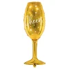 Folieballong Cheers Sjampanjeglass Gull