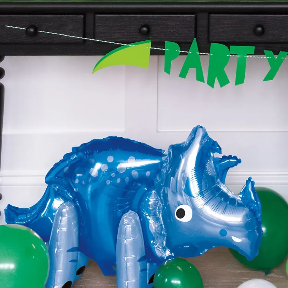 Folieballong Dinosaur Blå