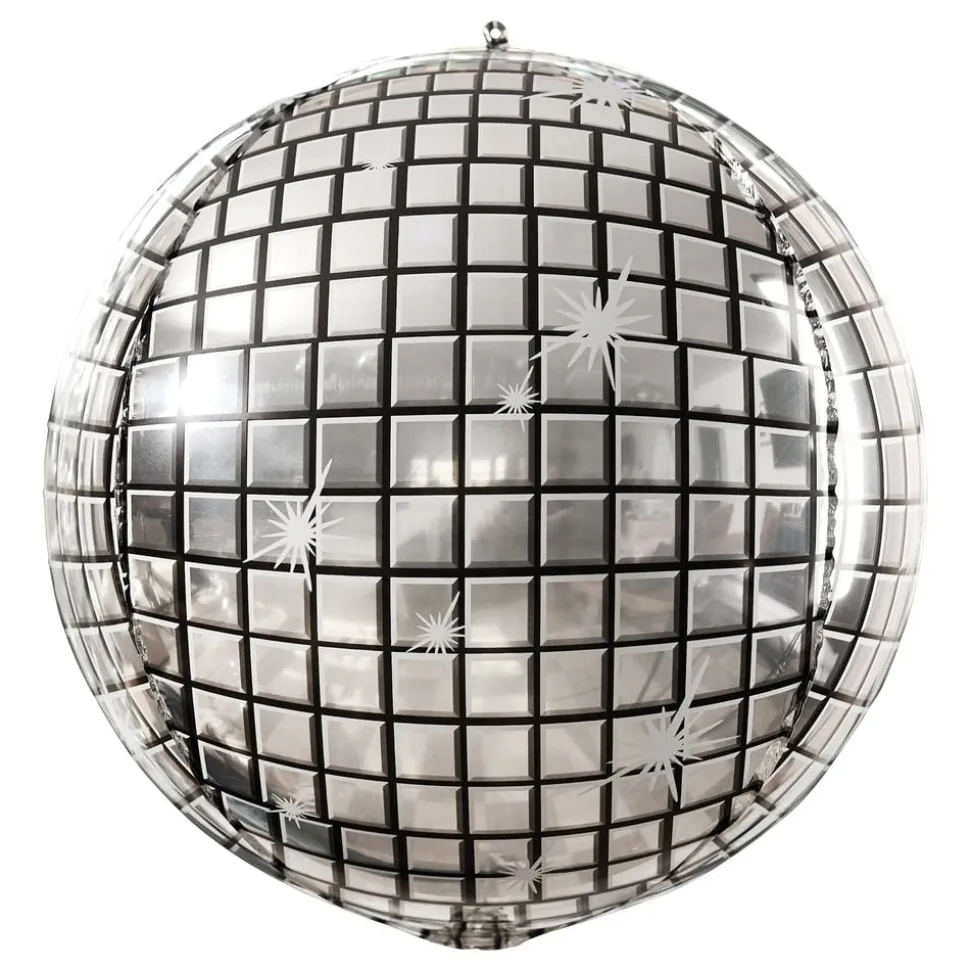 Folieballong Discokule Sølv