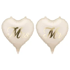 Folieballonger Hjerte Mr & Mrs