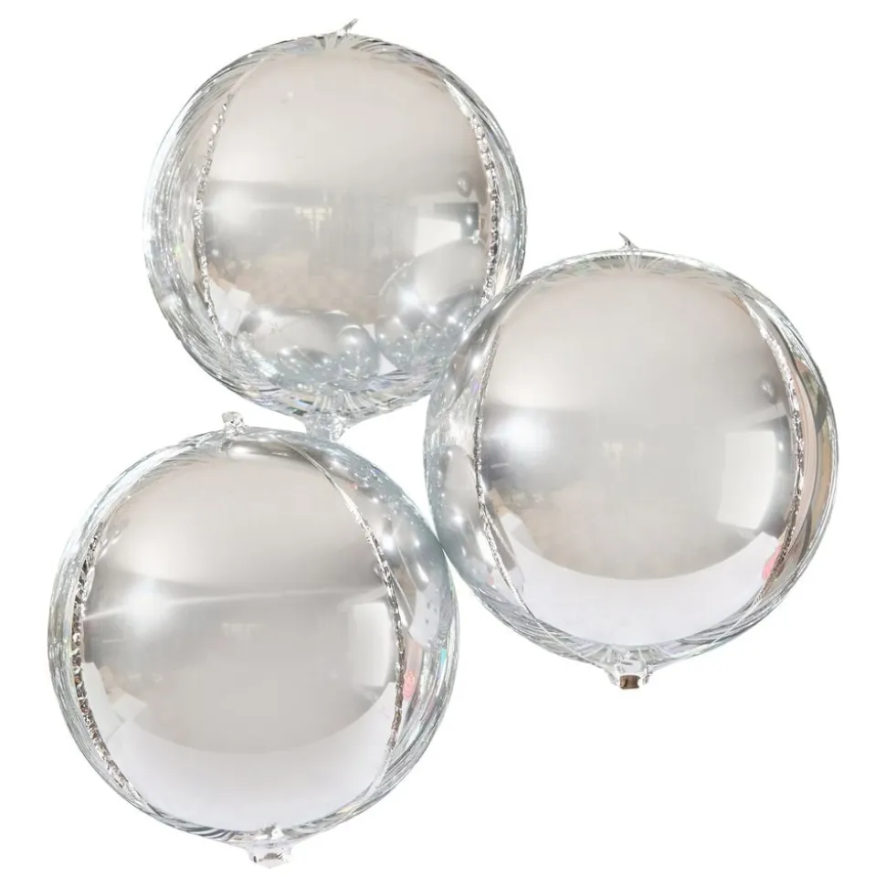Folieballonger Orbz Sølv