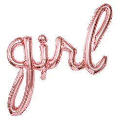 Folieballong Girl Roségull