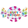 Folieballong Godteri Happy Birthday