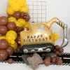 Folieballong Gravemaskin Happy Birthday