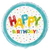 Folieballong Happy Birthday Konfetti