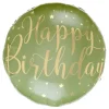 Folieballong Happy Birthday Grønn/Gull