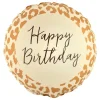Folieballong Happy Birthday Leoparmønster