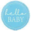 Folieballong Hello Baby Blå