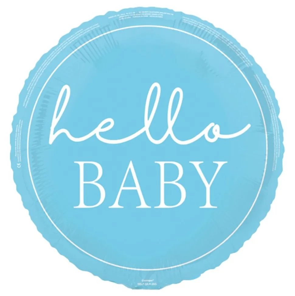 Folieballong Hello Baby Blå