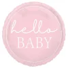 Folieballong Hello Baby Rosa