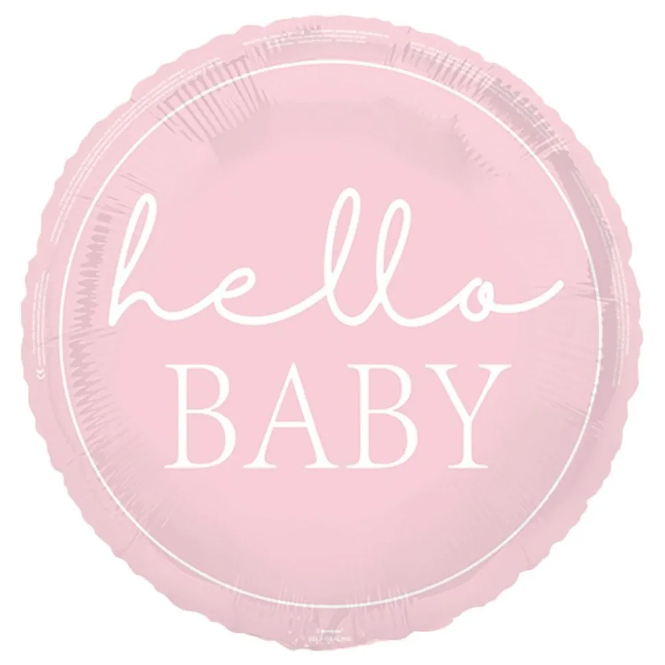Folieballong Hello Baby Rosa