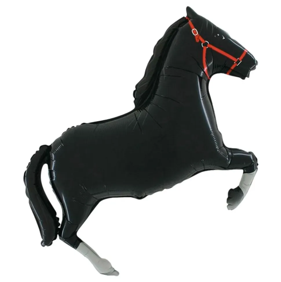 Folieballong Hest Svart