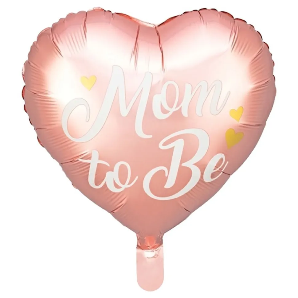Folieballong Hjerte Mom to Be Rosa
