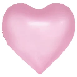 Folieballong Hjerte Rosa Pastell Watercolor