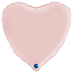 Folieballong Hjerte Sateng Pastel Pink