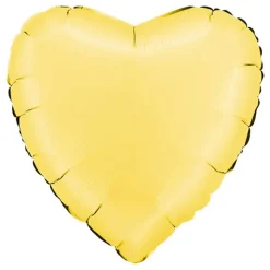Folieballong Hjerte Satin Banana Yellow