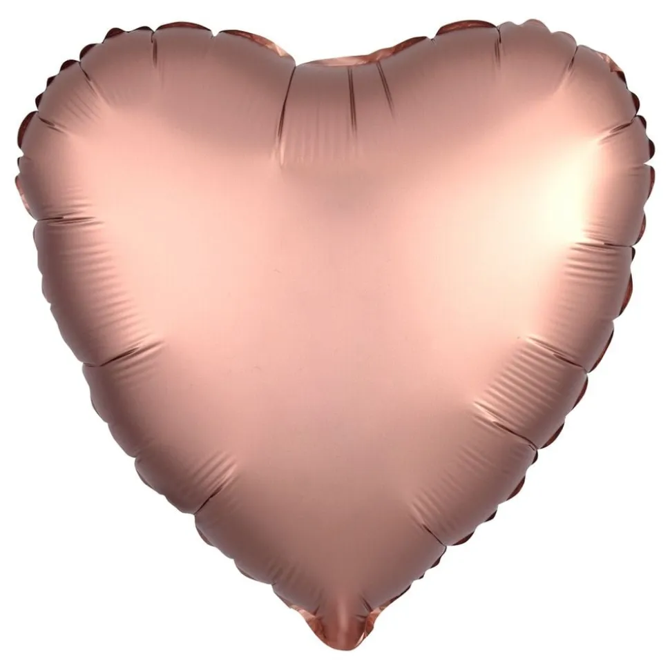 Folieballong Hjerte Silke Roségull