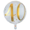 Folieballong 40 Hvit/Gull