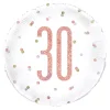Folieballong 30 Hvit/Roségull Prikkete