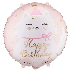 Folieballong Katt Happy Birthday