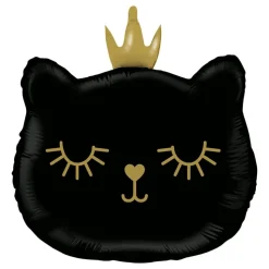 Folieballong Katt Prinsesse Svart