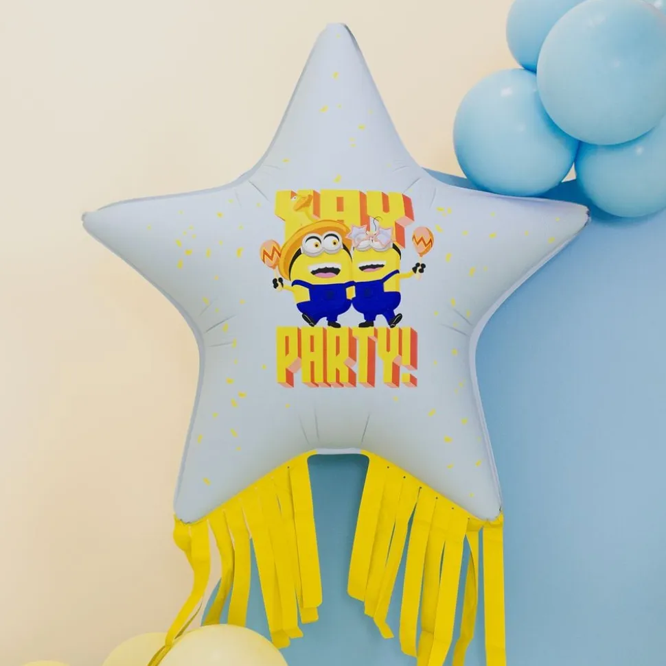 Folieballong Minions Stjerne med Tassles