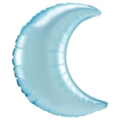 Folieballong Måne Sateng Blå Pastell Shape